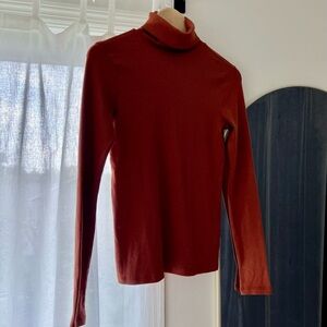 Nordstrom Rust Fitted Long Sleeve Tee